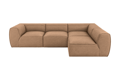 Fred Right Open Sectional in Roni Biscotti