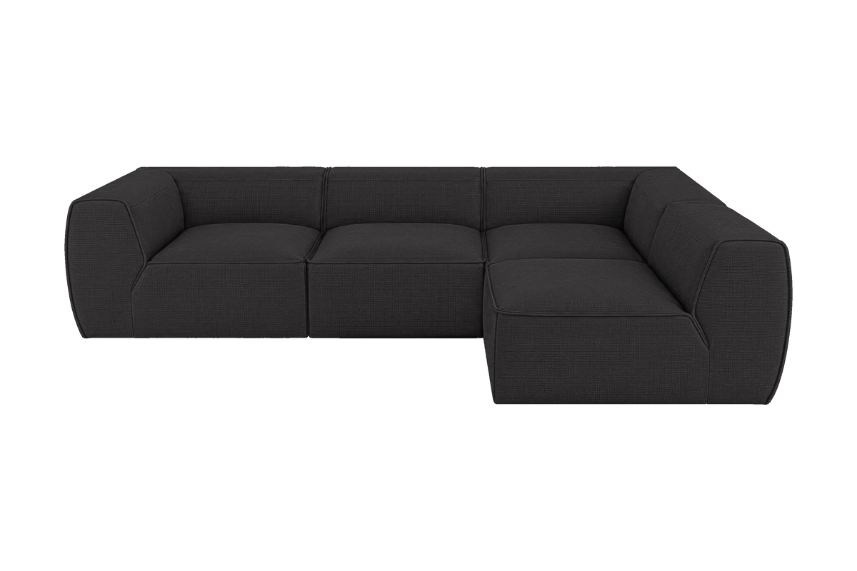 Fred Right Open Sectional in Roni Ember