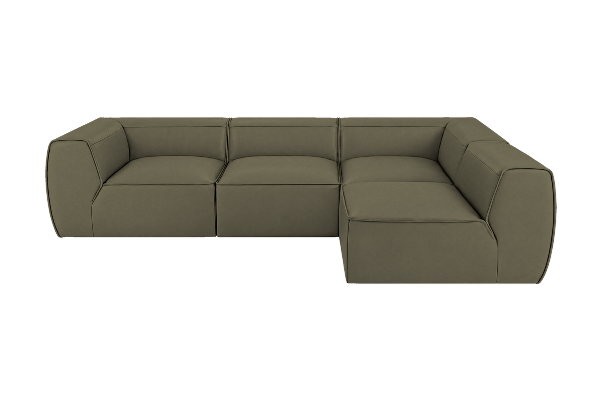Fred Right Open Sectional in Felix Olive