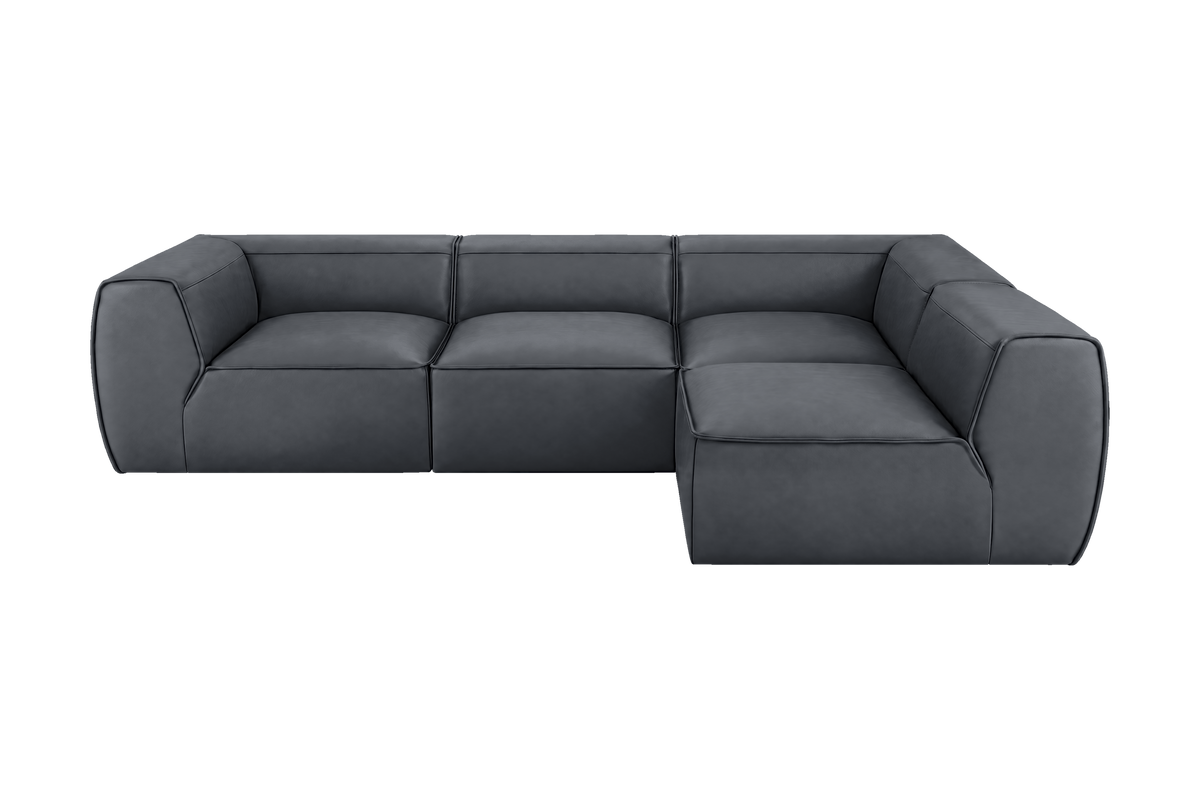Fred Right Open Sectional in Dante Shark