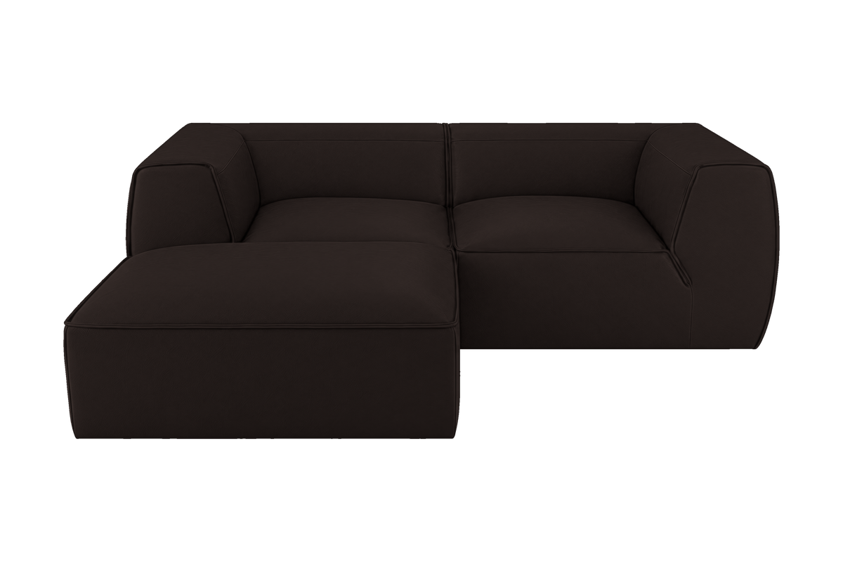 Fred Small Left Chaise in Dante Ebony