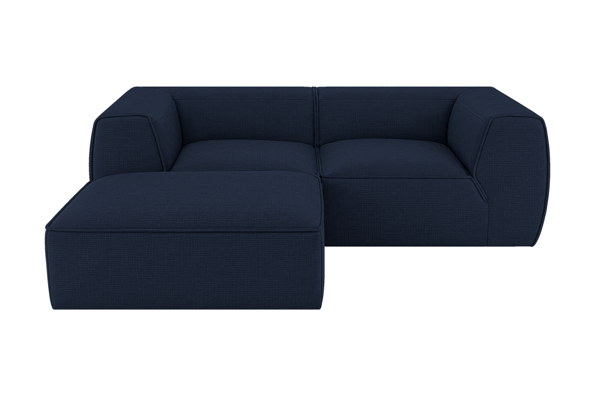 Fred Small Left Chaise in Roni Ember Blue