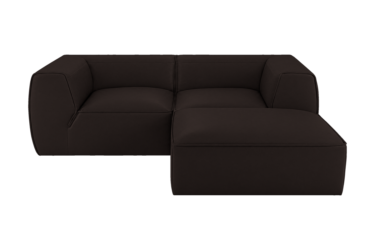 Fred Small Right Chaise in Dante Ebony