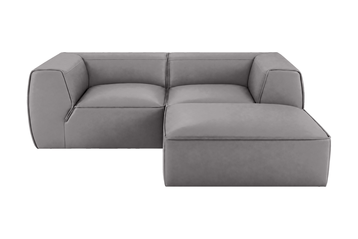 Fred Small Right Chaise in Dante Meteor