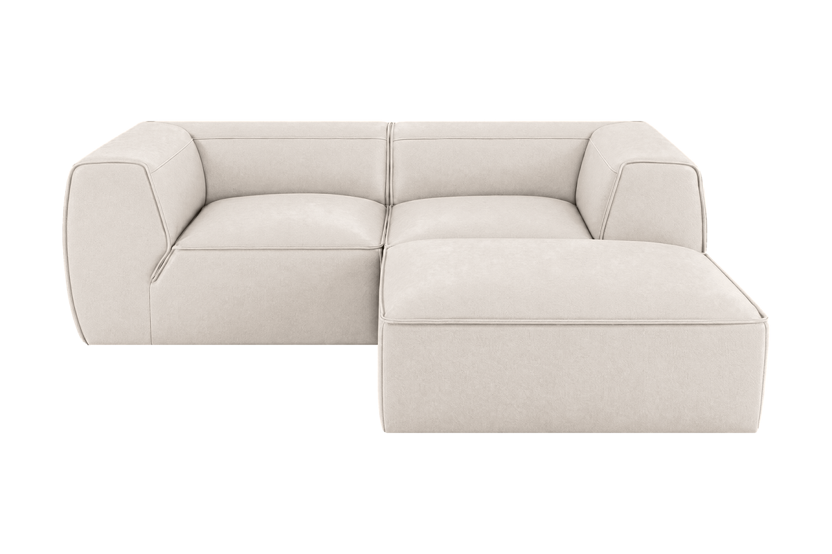 Fred Small Right Chaise in Fresco Milky