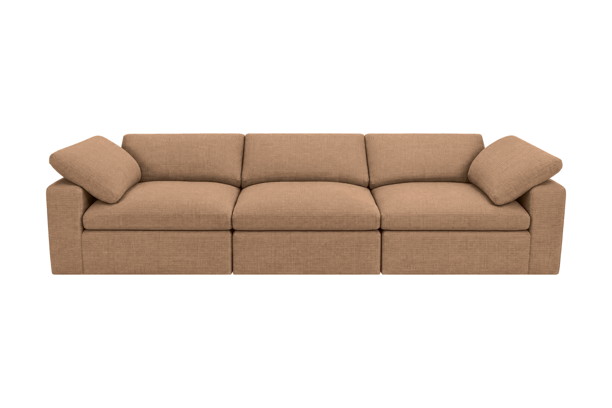 Goodman Mini Large Sofa in Roni Biscotti
