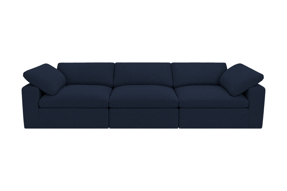 Goodman Mini Large Sofa in Roni Ember Blue