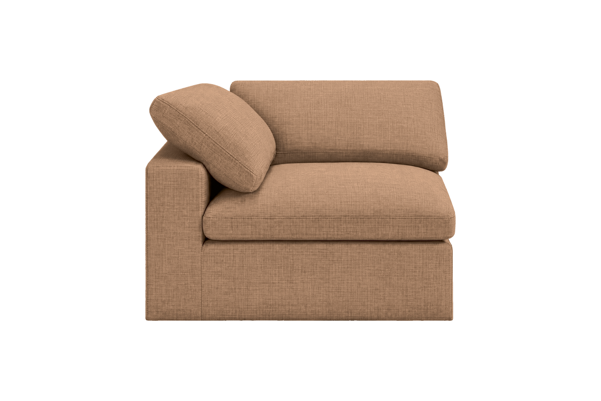 Goodman Mini Chair One Arm Left in Roni Biscotti