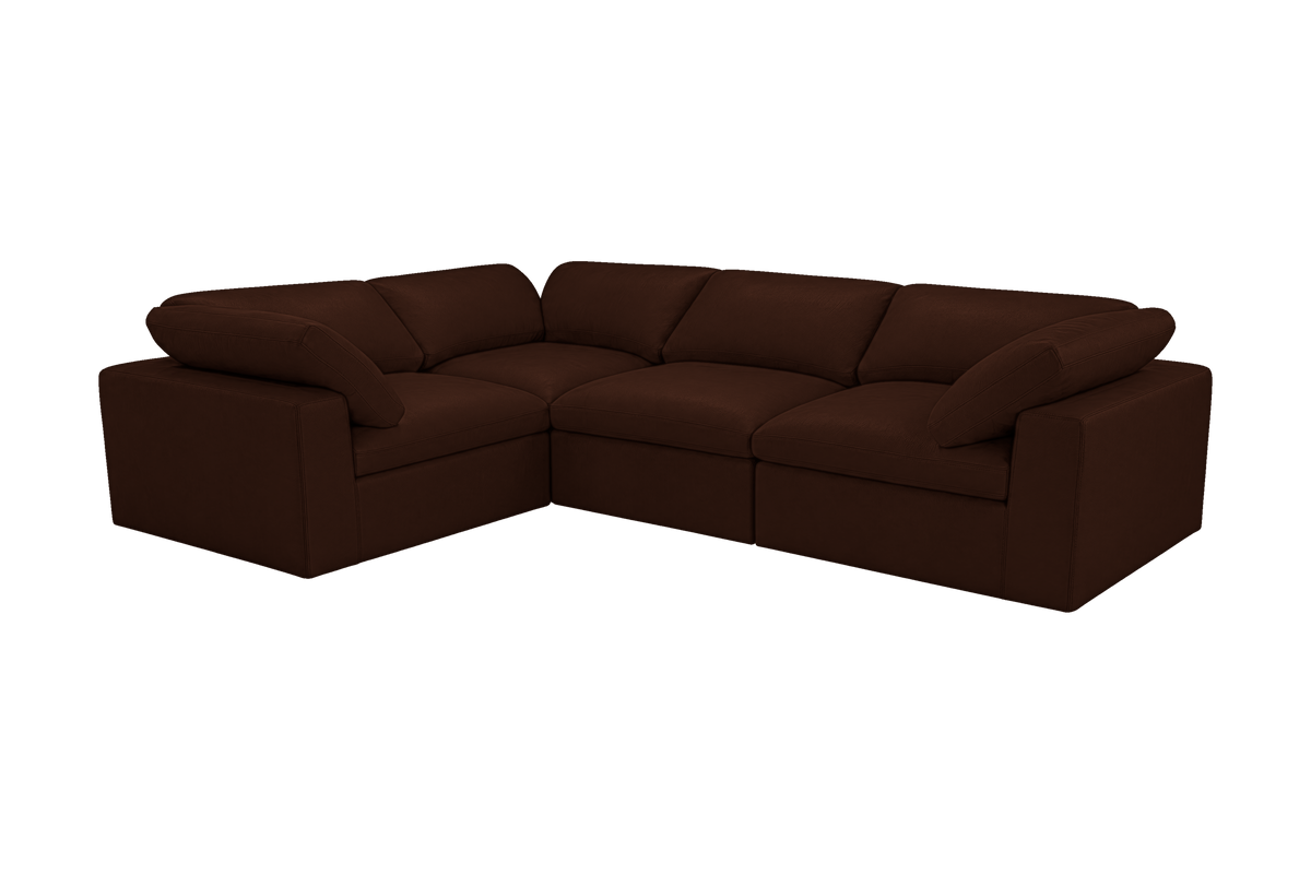 Goodman Mini Left Sectional in Momo Biscuit