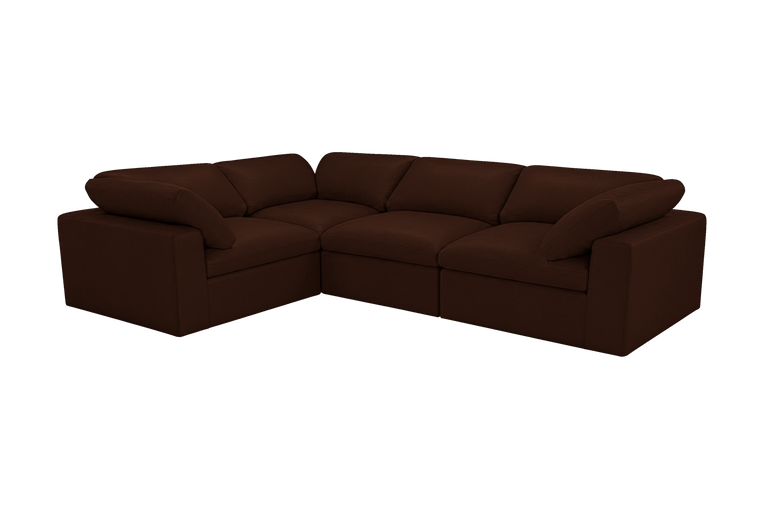 Goodman Mini Left Sectional in Momo Biscuit