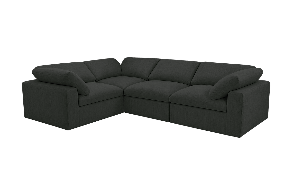 Goodman Mini Left Sectional in Mosquito Lola