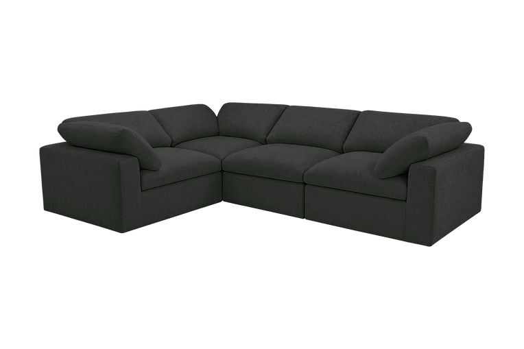 Goodman Mini Left Sectional in Mosquito Lola