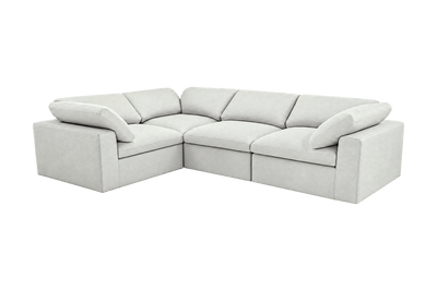 Goodman Mini Left Sectional in Felix Milky