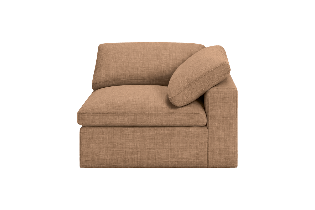 Goodman Mini Chair One Arm Right in Roni Biscotti