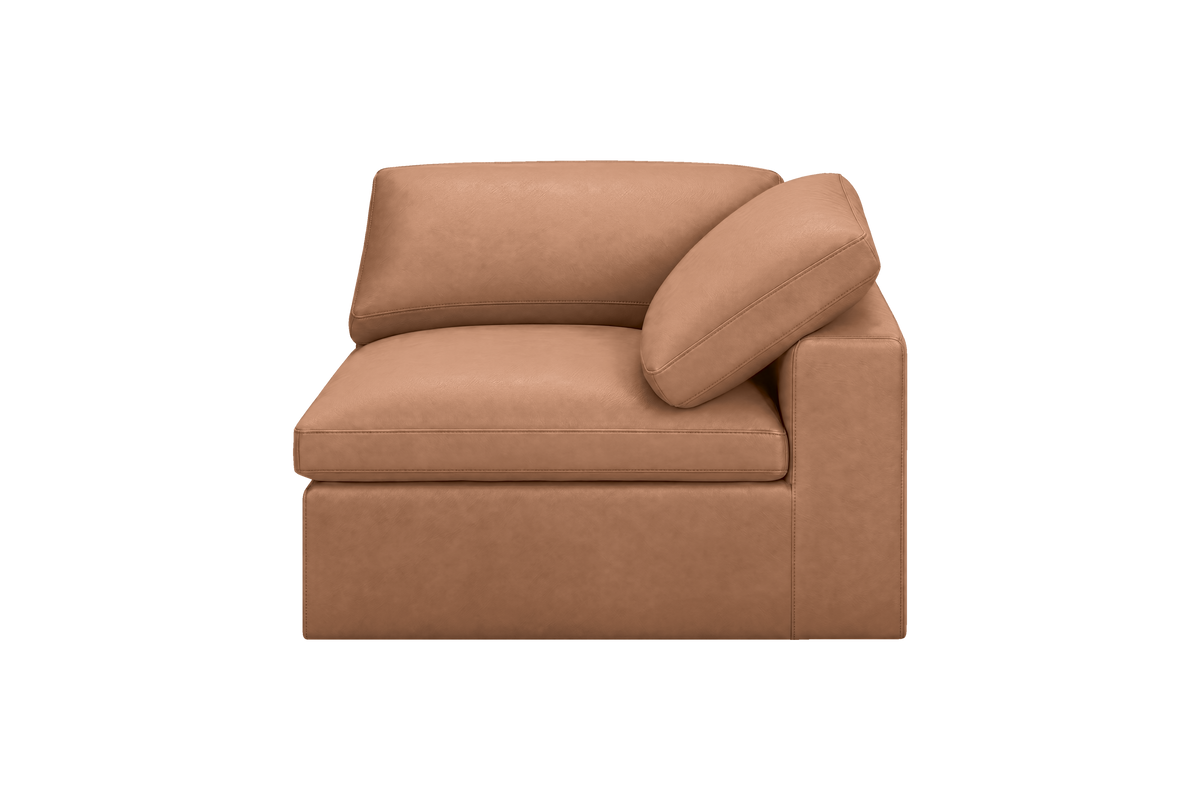 Goodman Mini Chair One Arm Right in Momo Camel