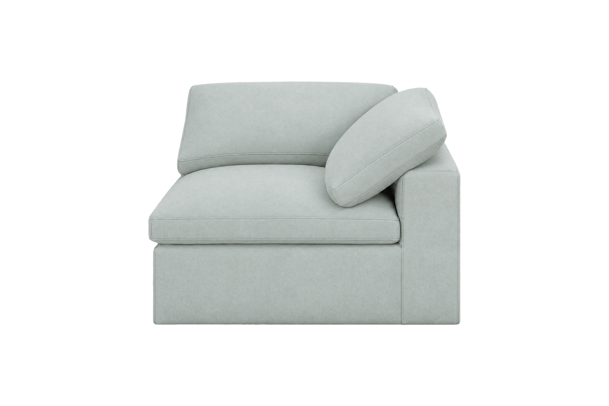 Goodman Mini Chair One Arm Right in Fresco Meteor