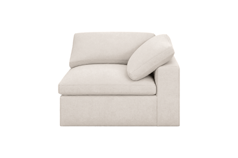 Goodman Mini Chair One Arm Right in Fresco Milky