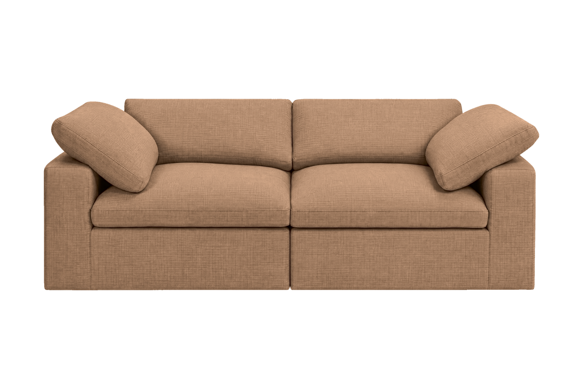 Goodman Mini Small Sofa in Roni Biscotti