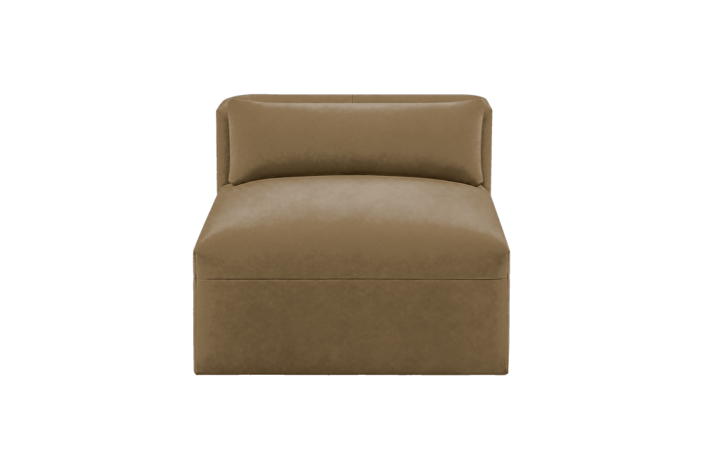 Jasmine Armless Chair in Olivia Full Aniline Leather | SUPERBA