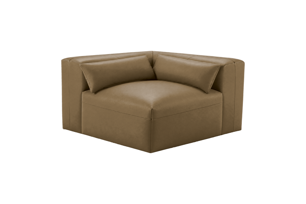 Jasmine Corner Chair in Olivia Full Aniline Leather | SUPERBA