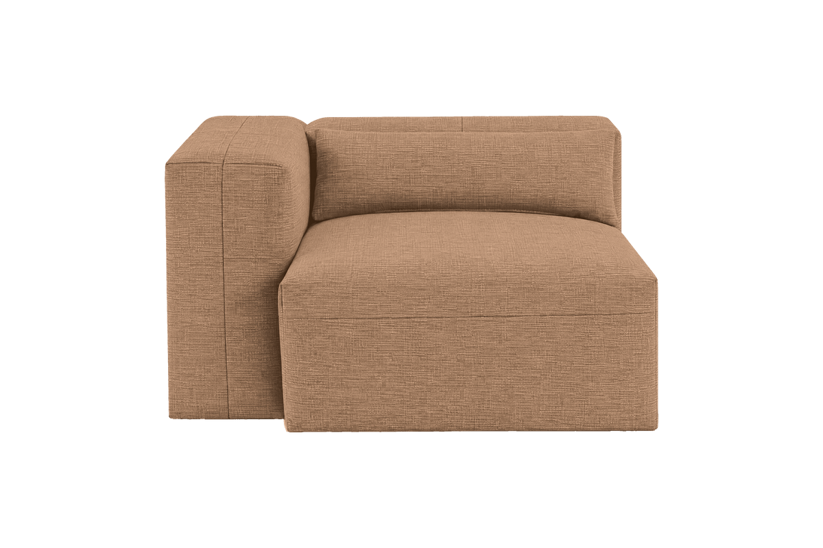 Jasmine Chair One Arm Left in Roni Biscotti