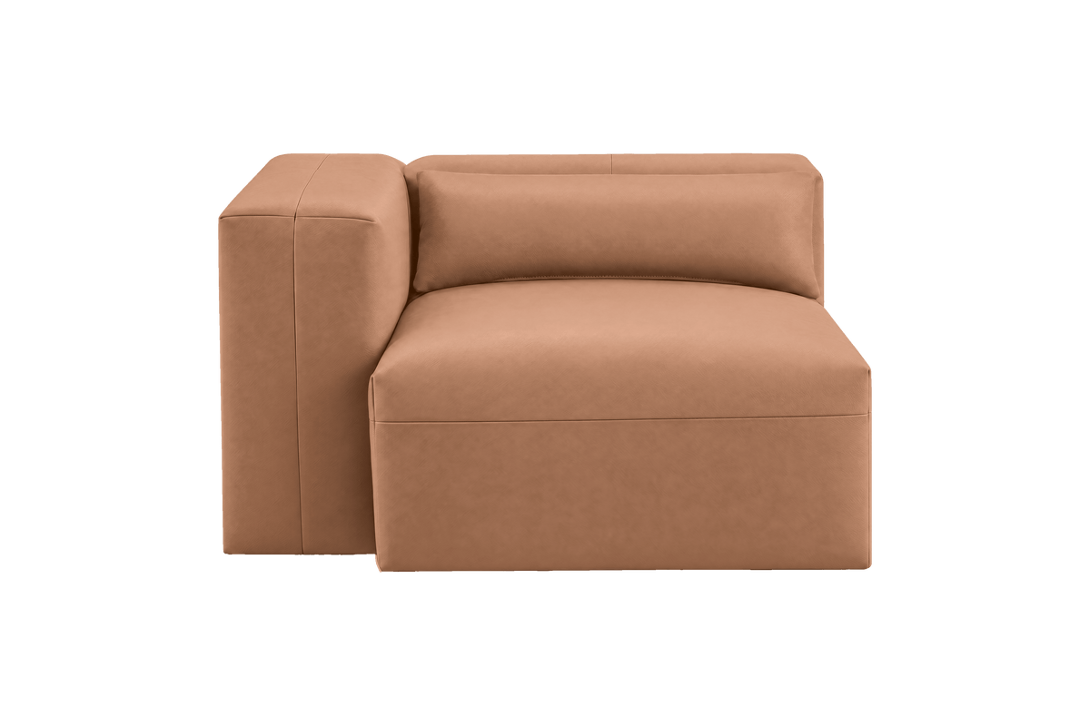 Jasmine Chair One Arm Left in Momo Camel
