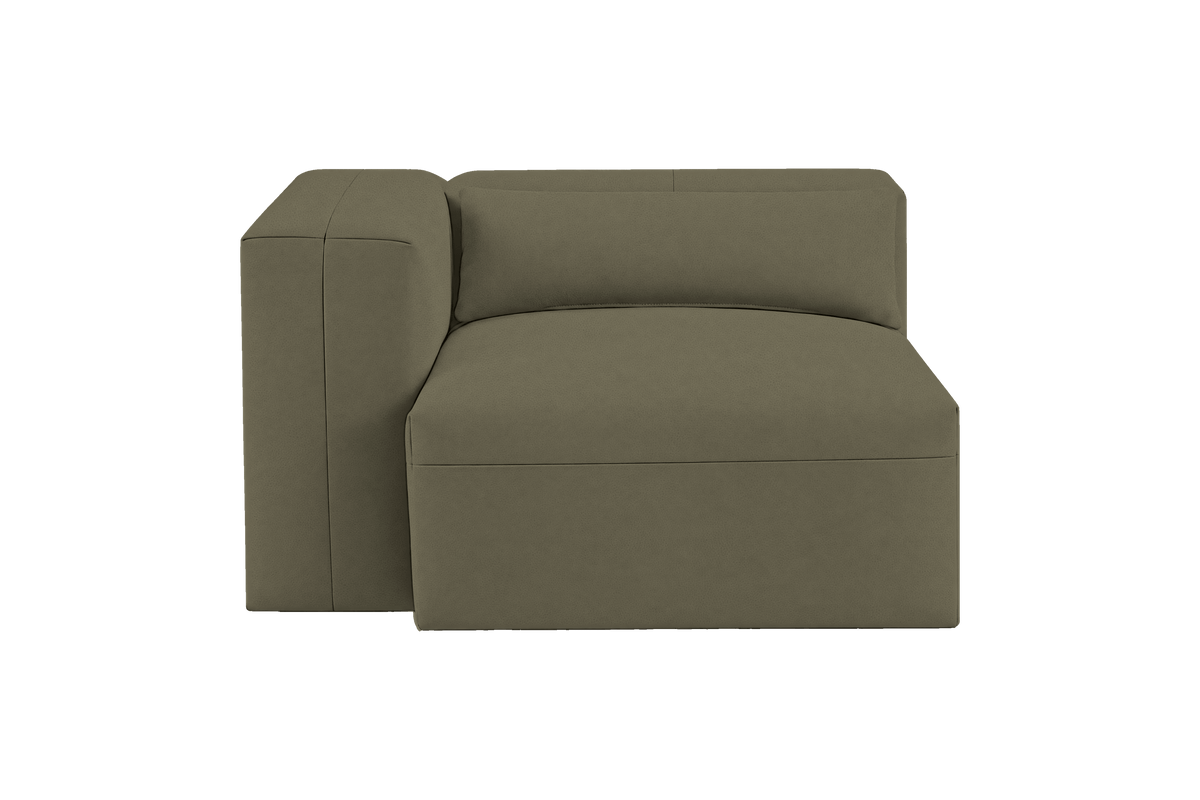 Jasmine Chair One Arm Left in Felix Olive