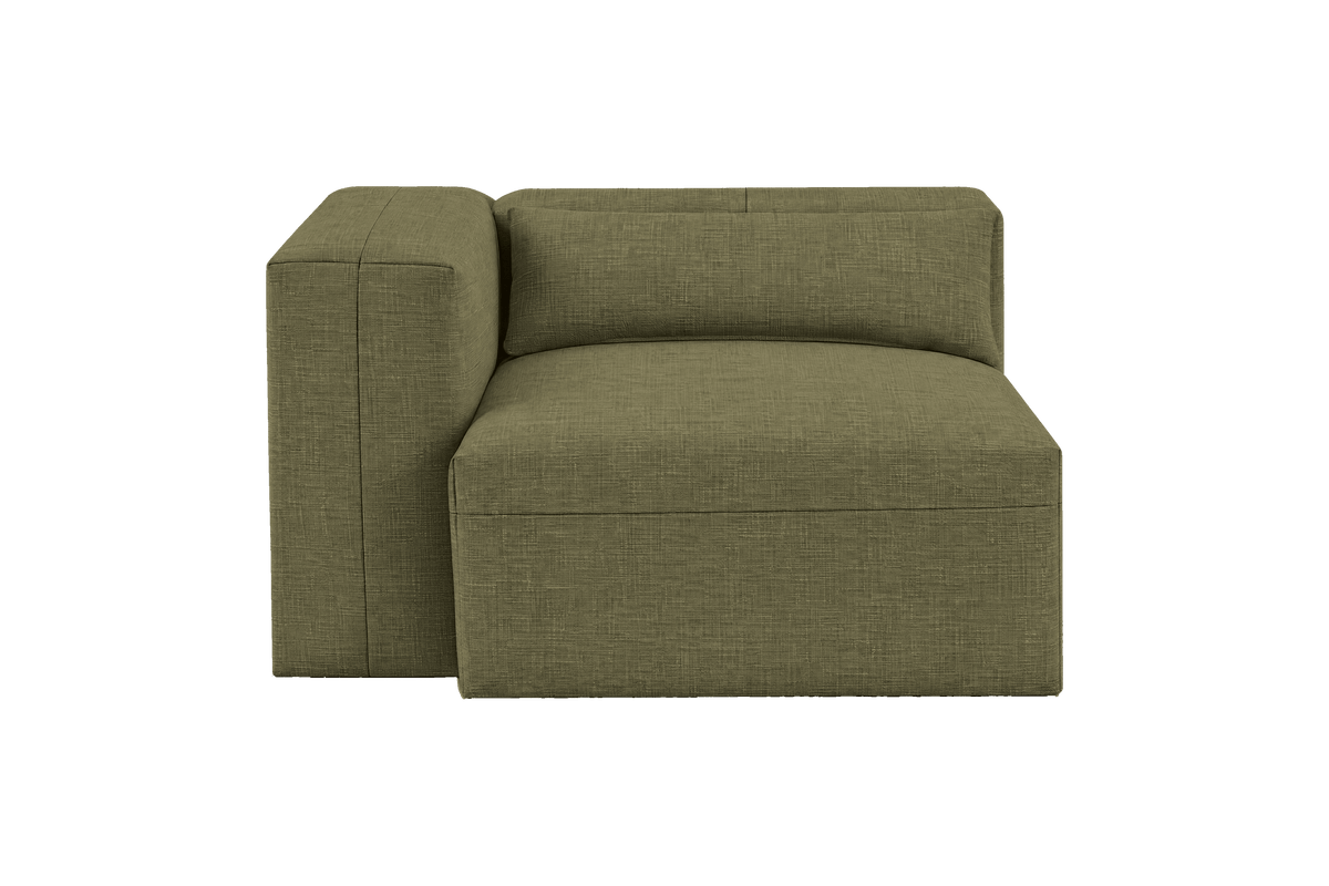 Jasmine Chair One Arm Left in Mosquito Sycamore