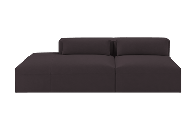 Jasmine Left Chaise Open Sofa in Dante Charcoal