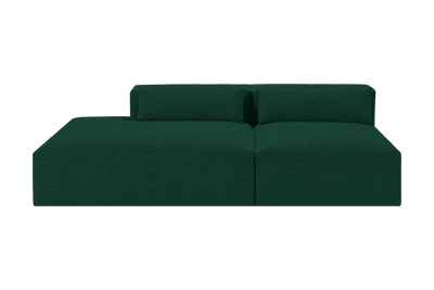 Jasmine Left Chaise Open Sofa in Roni Frog