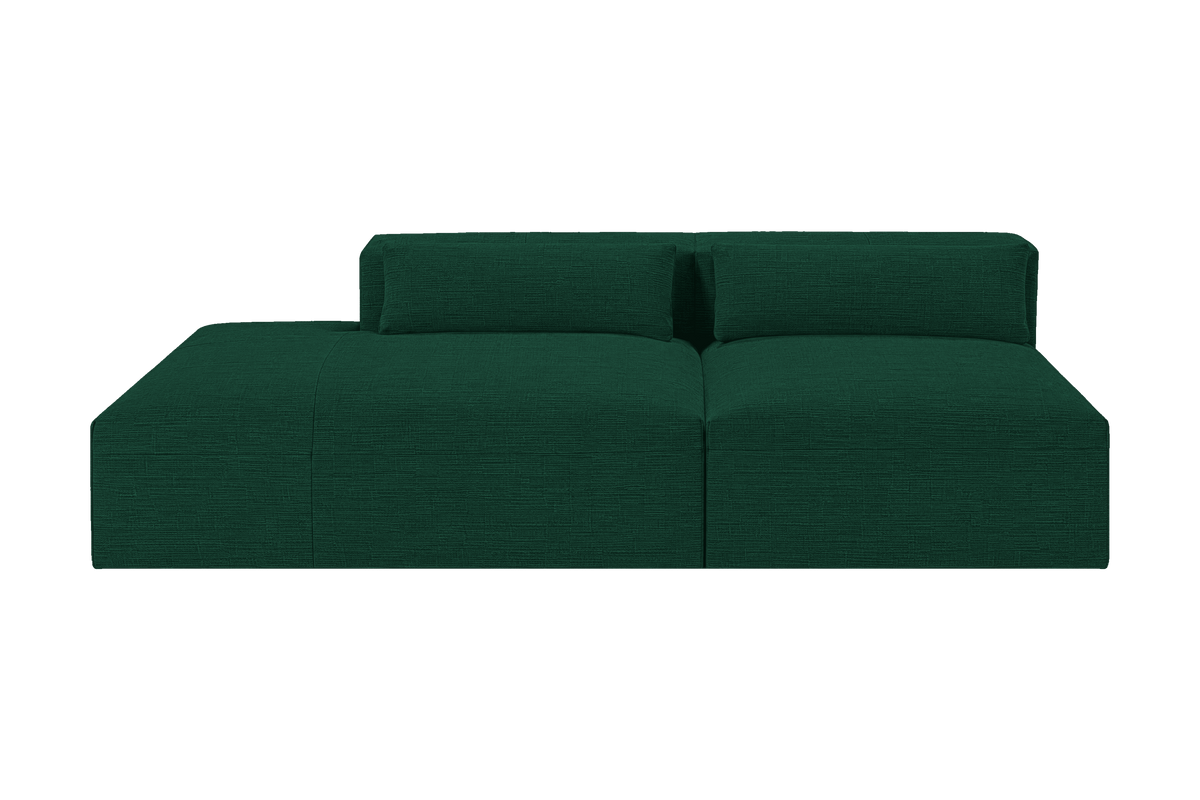 Jasmine Left Chaise Open Sofa in Roni Frog