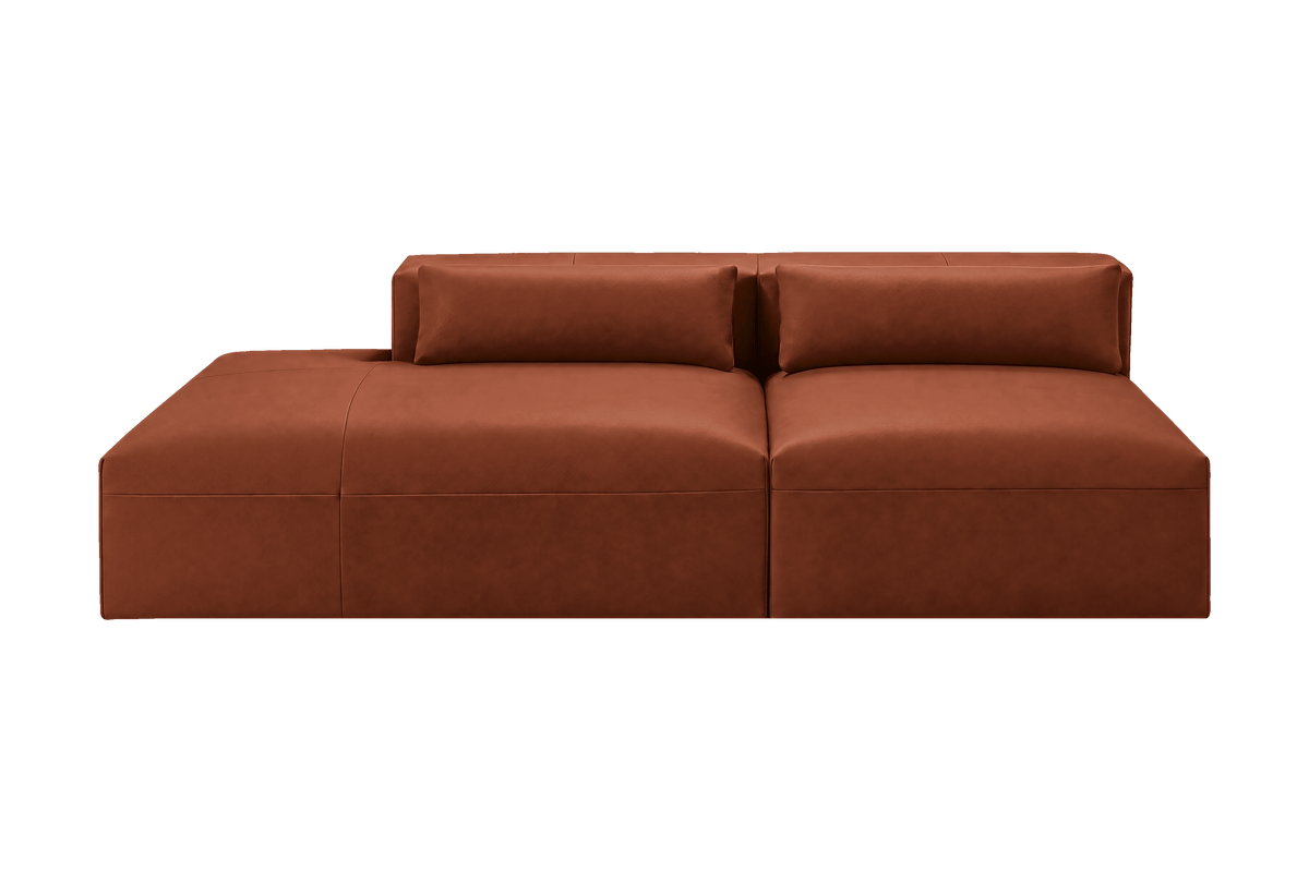 Jasmine Left Chaise Open Sofa in Momo Grower