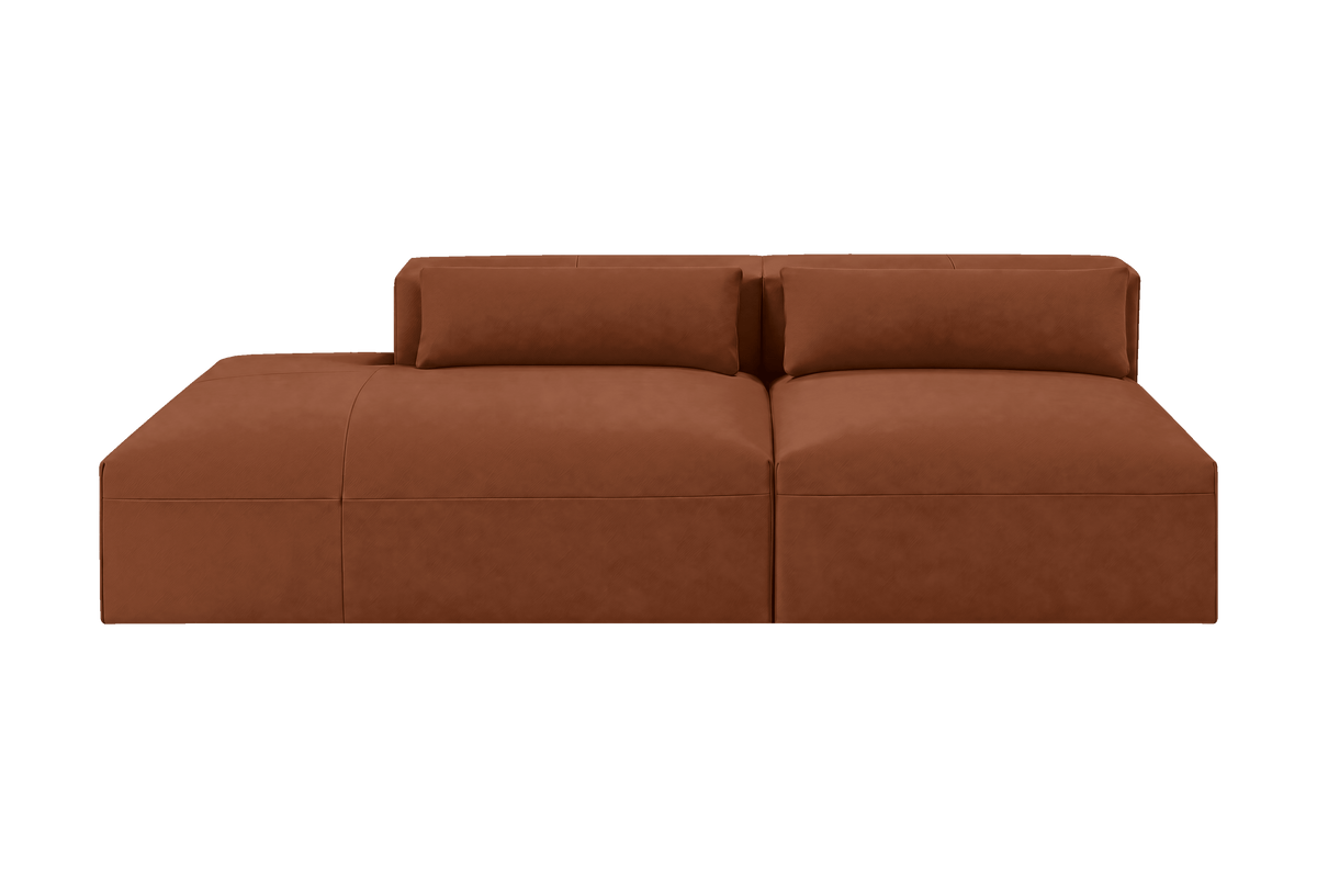 Jasmine Left Chaise Open Sofa in Dante Hazel