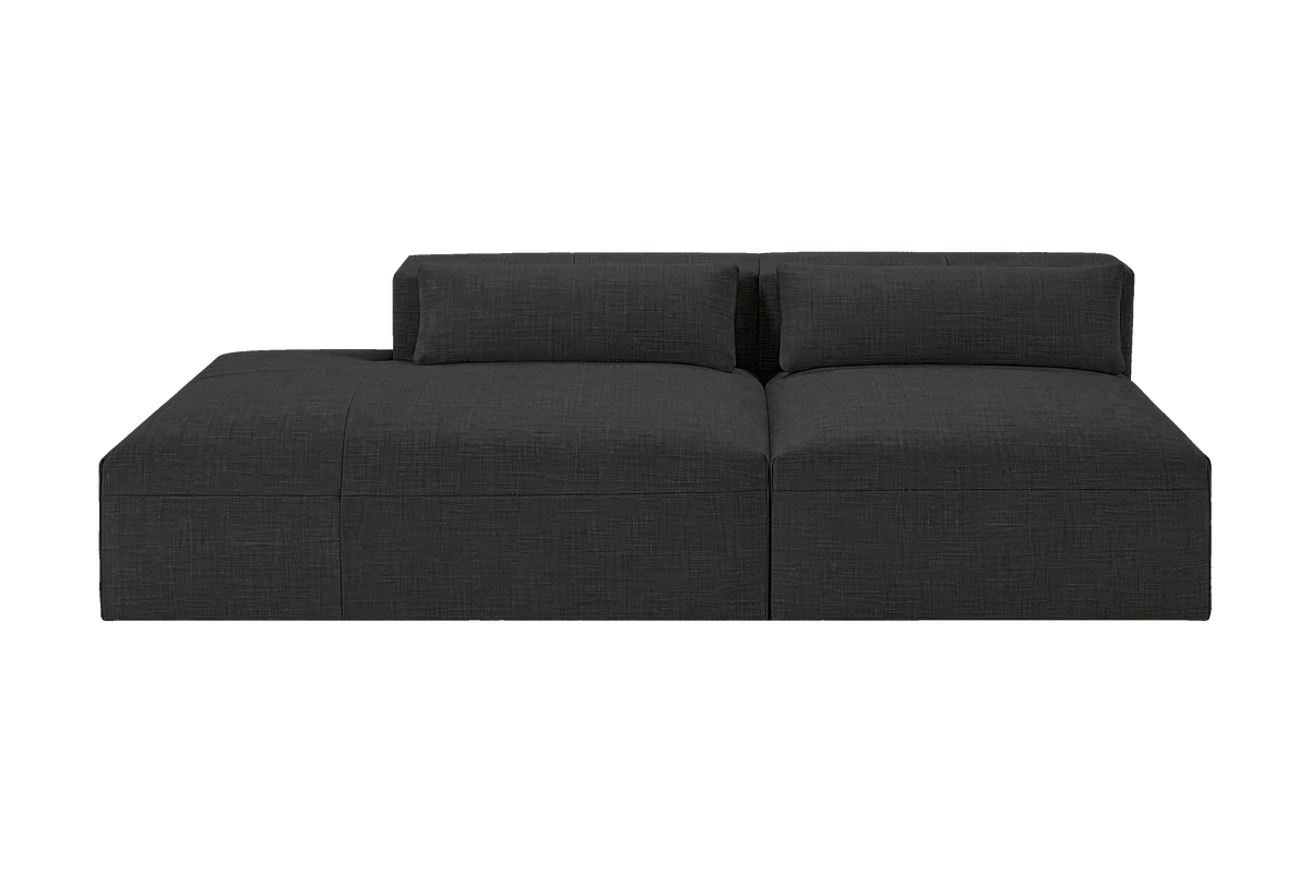 Jasmine Left Chaise Open Sofa in Mosquito Lola
