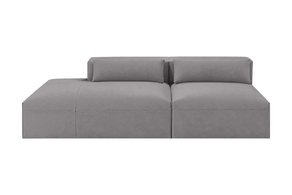 Jasmine Left Chaise Open Sofa in Dante Meteor