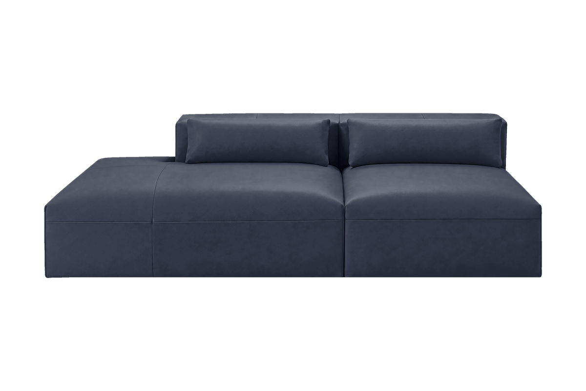 Jasmine Left Chaise Open Sofa in Momo Midnight