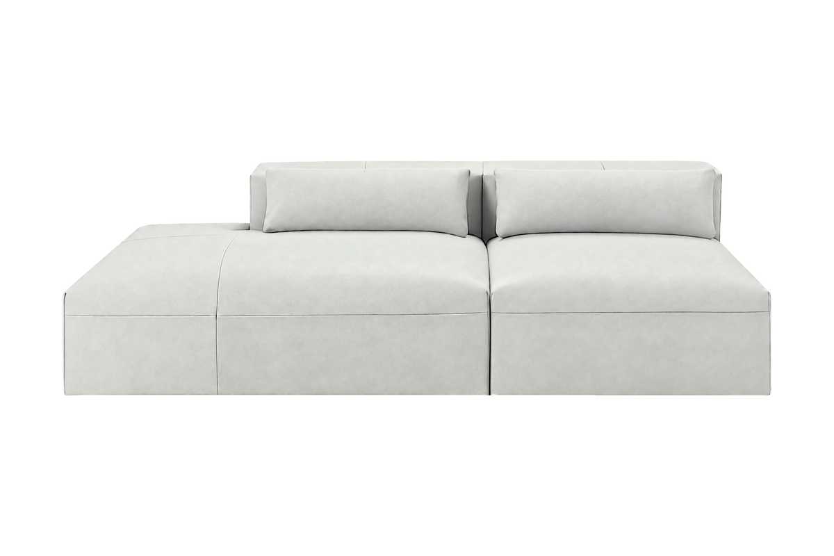 Jasmine Left Chaise Open Sofa in Felix Milky
