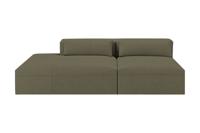 Jasmine Left Chaise Open Sofa in Felix Olive