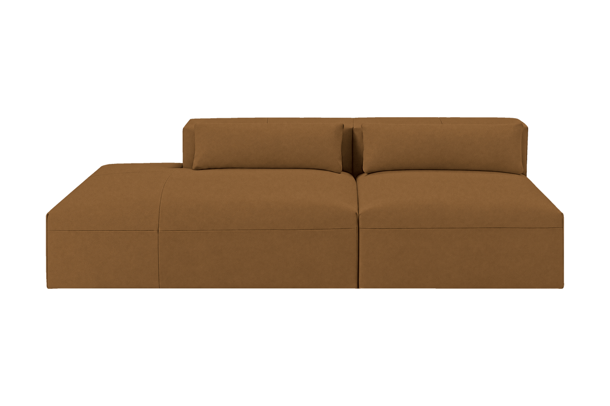 Jasmine Left Chaise Open Sofa in Felix Pisco