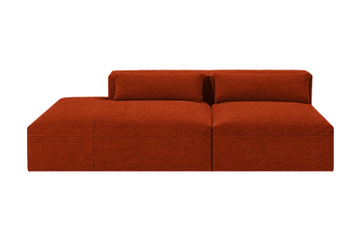 Jasmine Left Chaise Open Sofa in Roni Poppy