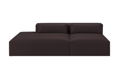Jasmine Left Chaise Open Sofa in Momo Rollie