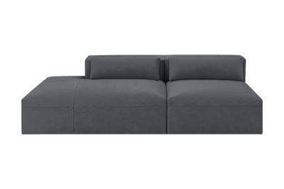 Jasmine Left Chaise Open Sofa in Dante Shark