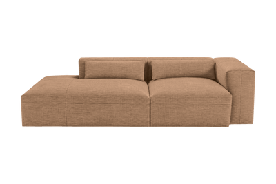Jasmine Left Chaise Sofa in Roni Biscotti