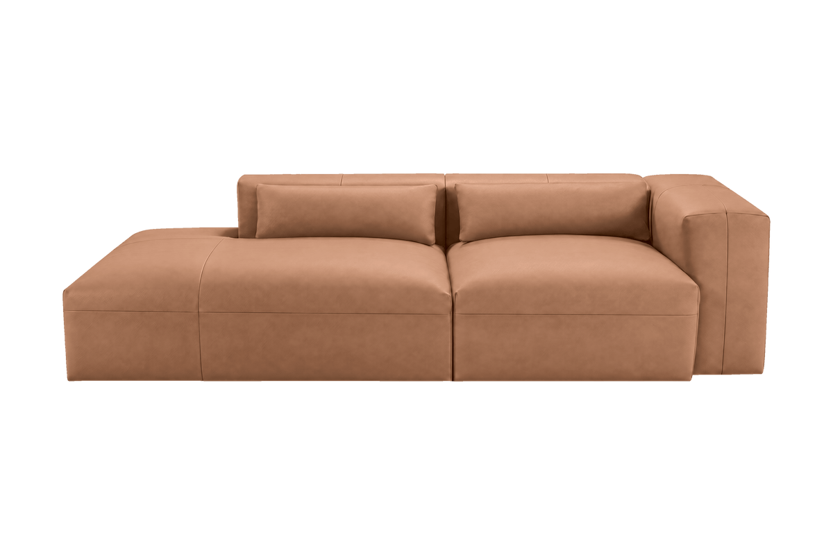 Jasmine Left Chaise Sofa in Momo Camel