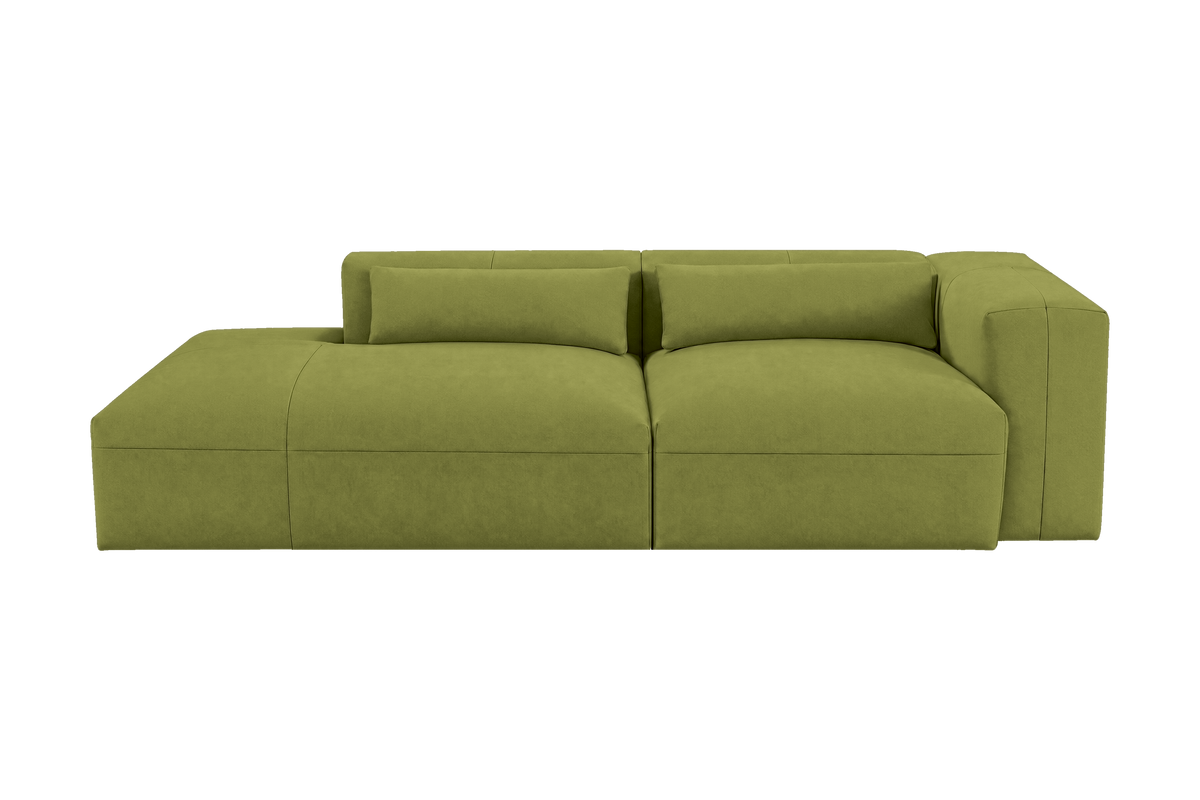 Jasmine Left Chaise Sofa in Fresco Key Lime