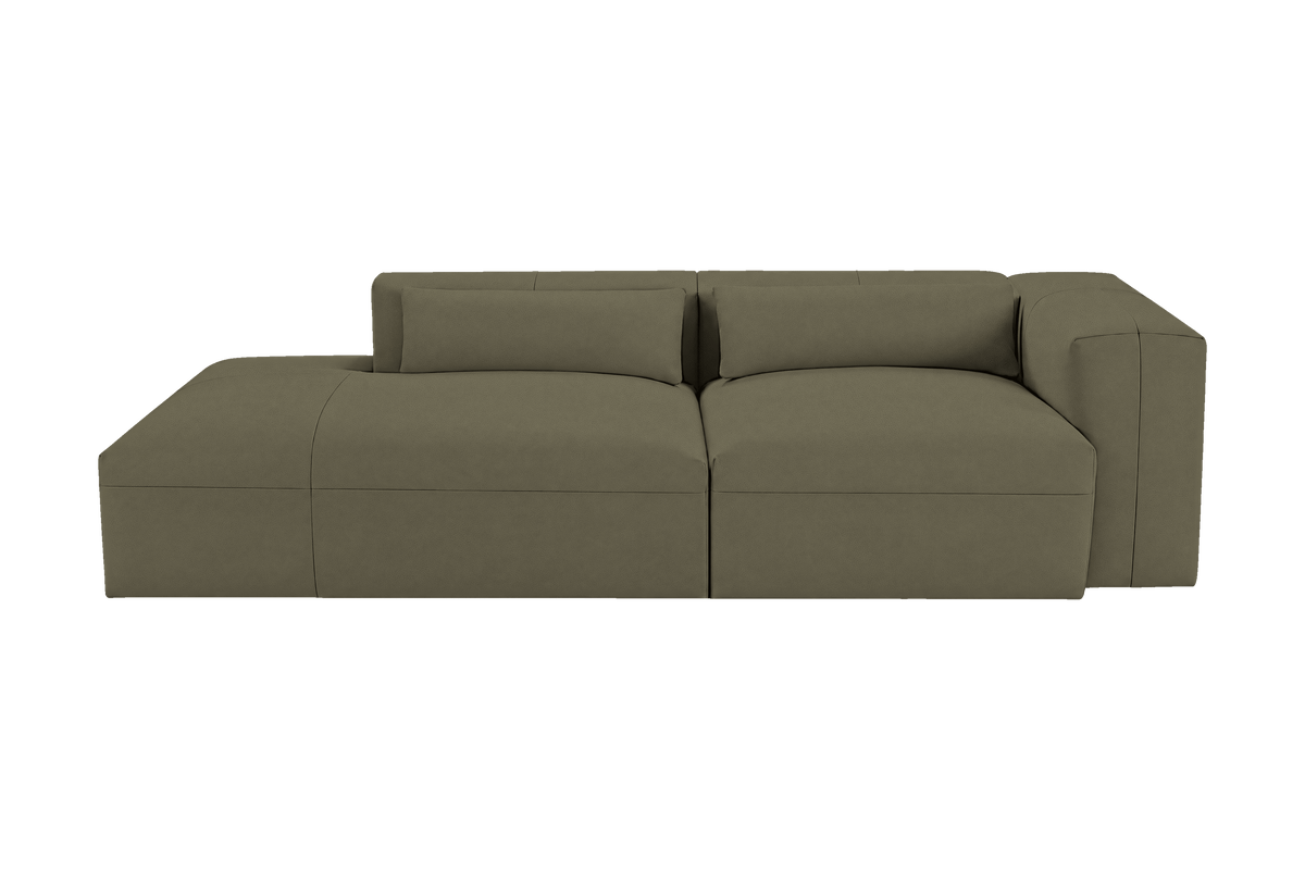 Jasmine Left Chaise Sofa in Felix Olive
