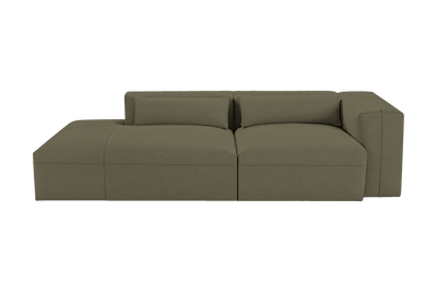 Jasmine Left Chaise Sofa in Felix Olive