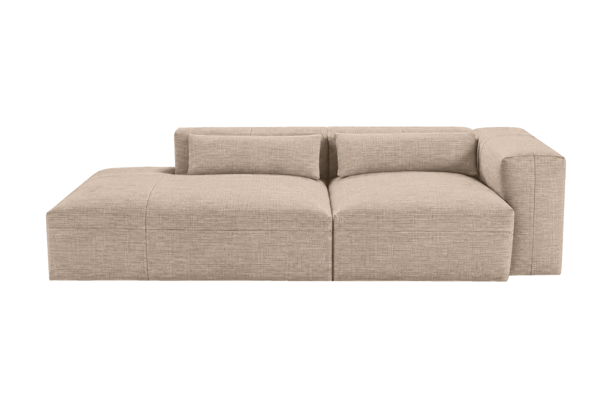 Jasmine Left Chaise Sofa in Roni Pine Nut