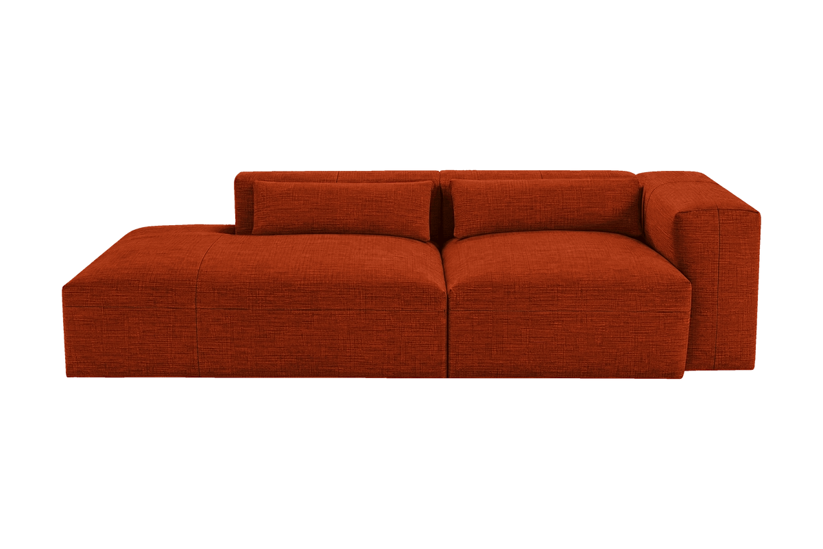 Jasmine Left Chaise Sofa in Roni Poppy