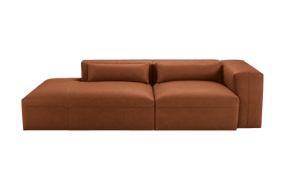 Jasmine Left Chaise Sofa in Momo Porto